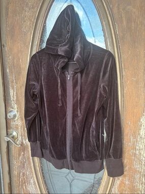 Y2K Eddie Bauer Brown velour jacket! Large